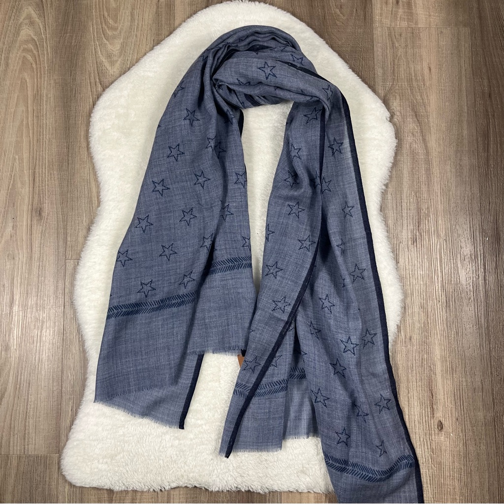 Inouitoosh Star Print Wool Silk Scarf